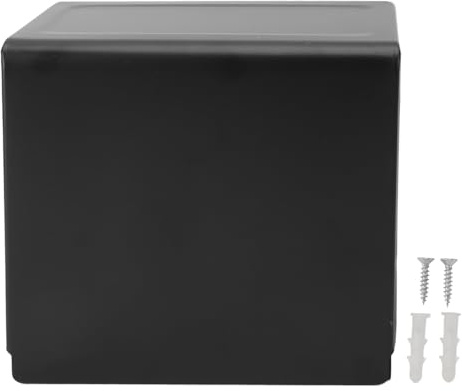 Wand-Toilettenpapierhalter-Box, Wasserdichter Aluminium-Toilettenpapier-Box-Spender, Toilettenpapier-Rollenhalter für Badezimmer, Hotel (Schwarz)