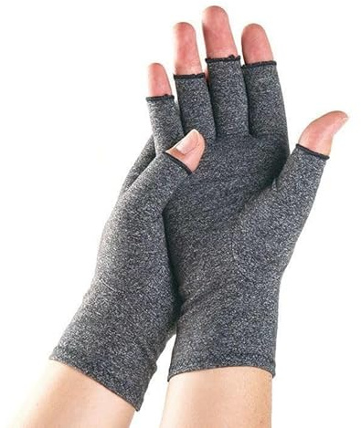 Premium Kompressionshandschuhe - Compress-pro (S,4 x Paar grau)