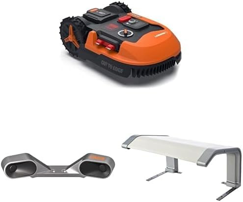 Pack WORX LANDROID Plus - 1000 m² Robot Tondeuse Connecté WR147E.1 + ACS + Garage de Protection (Installation Facile, Configurable, Autonome, Contrôle à Distance Via APP, Tonte Intelligente)