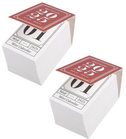 Homoyoyo 2stücke Tischkalender Handreißbarer Schreibtischkalender Kompakter Vintage Design Für Büro Und Zuhause Idealer Planer Und Memo Pad