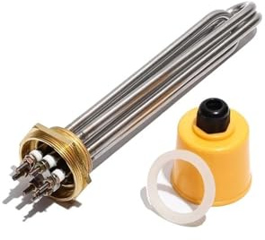 DN40/1,5 Tauchsieder Heizelement for Wassertank 380V 3KW/4.5KW/6KW/9KW/12KW(Gold,230L 4.5KW 201SS)