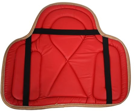 predolo Sattelunterlage für Pferderücken, Satteldecke, Schwammfutter, PU, Waschbar, Bequem, Atmungsaktiv, Reitunterlage, 55,6 X 45,7 cm, Rot