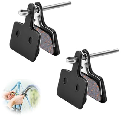 2 Paires Plaquettes De Frein, Bicyclette Patins de Frein Semi-Métalliques Plaquettes de Frein Vélo à Disque Plaquettes De Frein Avant Compatible avec les VTT/Velo Electrique/Trottinette Electrique