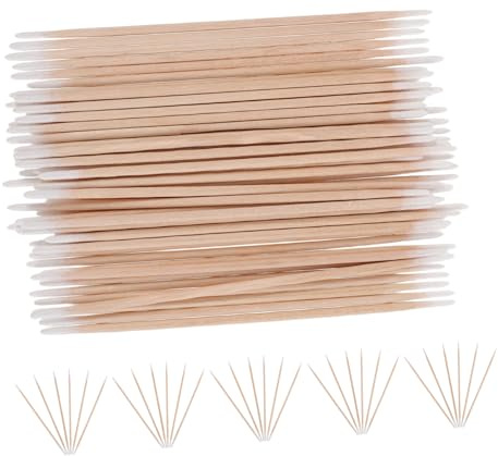 FRCOLOR 1200 Stück Doppelseitige Spitze Wattestäbchen Aus Holz Wattestäbchen Mit Feiner Spitze Für Nagelreinigung Schmuck Und Make-up