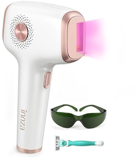 INNZA Epilatore Luce Pulsata di Ghiaccio a Casa 999.999 Flash IPL Indolore 9 Energia Livelli Depilatore Luce Pulsata per Viso,Corpo,Schiena,Gambe,Linea