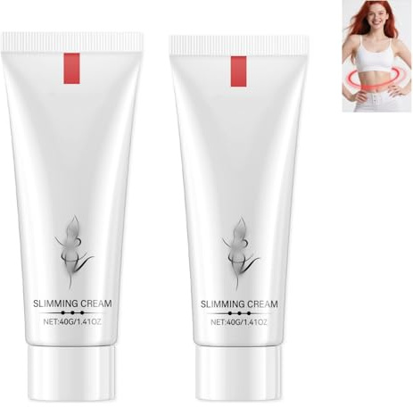 Crème amincissante - Brûler les graisses, modeler la peau, raffermir, modeler, hydrater, lifter le ventre, les bras, les jambes avec de la glycérine, de l'acide hyaluronique, lisser les rides (2PCS)