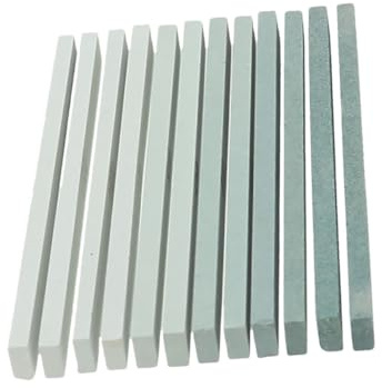 FIXOSHEE 12Pcs Carborundum Whetstone Sharpening Stone for Jade Agate Polishing Grinding Oil Honing with Grit Levels Multipurpose Sharpeners for Bowlder and Kitchen Tools