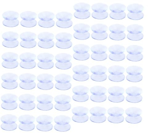 COLLBATH Lot de 100 Ventouses Double Face en Silicone Transparent 20 MM Patins Antidérapants pour Protection Table en Verre Basse Support Antidérapant Polyvalent pour Meubles et Surfaces