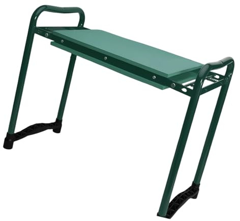 Rebellious Genoux et tabouret confortables avec design pliable, cadre en aluminium, support de 150 kg pour jardinier, tapis de genou de jardin avec