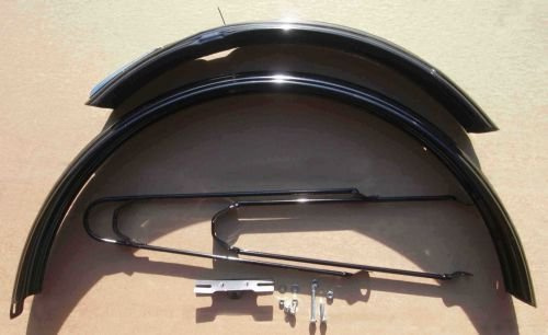 Classic Schutzbleche 28 Zoll SCHWARZ Luxus