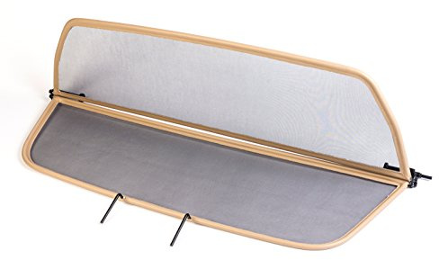 Tief-Tech Windschott für BMW 6 E64 (2004-2010) - Klappbar - mit Schnellverschluss - Beige | Windabweiser | Windblocker | Wind Deflector
