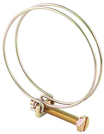 Schlauchschellen 10 stücke Einstellbare Doppel Draht Wasserschlauch Barb Clamp Rohr Clip Hoop Sanitärverschluss(51mm46-51)