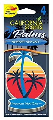 California Car Scents E302691600 Palms Lufterfrischer Newport New Car, 4 Stück