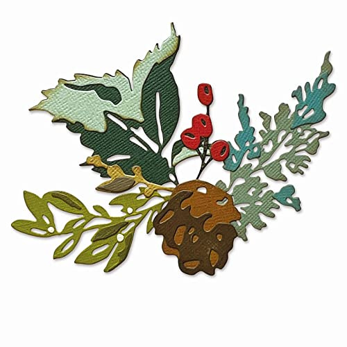Sizzix Thinlits Stanzset für Weihnachten mit weihnachtlichem Pinselstrich von Tim Holtz