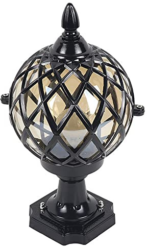SDUYTEG Luci del palo del Globo Luci per Esterni in Alluminio per lampione Lampada per luci a Colonna Impermeabile Luci per cancelli Lanterna per Giardino Patio Pathway