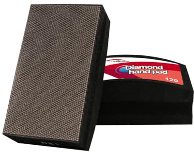 HOMESOM Diamond Hand Polishing Pads for Granite Stone Concrete Marble Foam Back Arc Design Electroplate Sanding Pads 120 Grit