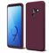 oakxco for Samsung Galaxy S9 Phone Case Liquid Silicone Grip, Cute Thin Slim Soft Rubber TPU Plain Smooth Gel Cover for Women Girl Aesthetic, Matte Solid Protective & Shockproof, Burgundy Plum Wine