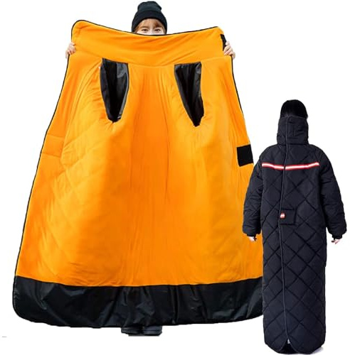 Winter-Rollstuhldecke, warme Kleidung, verdickt, winddicht und wasserdicht, tragbar, warme Decke, hält den ganzen Körper warm und bequem für Elektromobile und Rollstühle, Motorräder