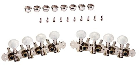 TOYANDONA Mécaniques De Guitare Électriques Robustes En Métal Argenté, Lot De 4 Chevilles D'accordage Gc602 Pour Réparation Et Remplacement, Compatibles Guitares Électriques