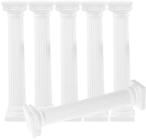 JOINPAYA 6pezzi Colonne Romane Decorative Per Casa e Giardino Ornamento Classico Materiale Resistente Per Decorazioni Di Matrimonio e Props Fotografici Design Elegante e Retro Per -paesaggi