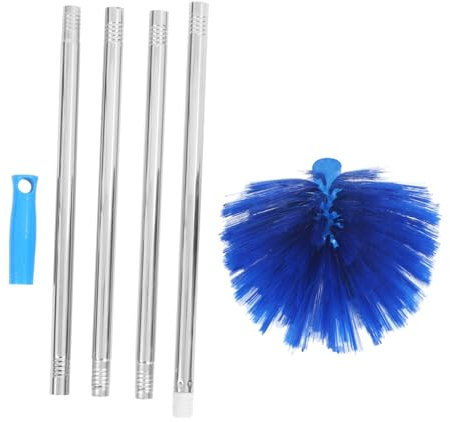 FUNOMOCYA Spolverino Per Ragnatele Con Asta Di Prolunga Regolabile in Acciaio Inossidabile Spazzola Per Pulizia Ragnatele Per Soffitti e Ventilatori Strumento Versatile Per Uso Ed