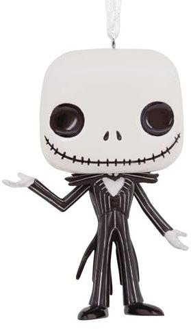 Hallmark Jack Skellington The Nightmare Before Christmas Funko Pop, Hanging Ornament, Tim Burton Tree Decoration, Resin Hanging Ornament, Gifts for Christmas