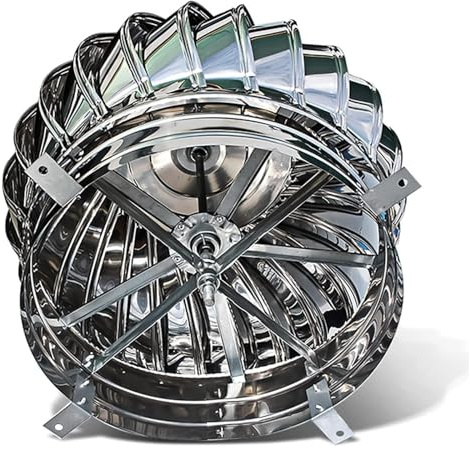 JIURUOZ Comignoli girevoli, Aspiratore Fumi Girevole Inox Ventilatore da Tetto Ventilatore Tubi di sfiato da Tetto Comignoli(200mm/7.8in)