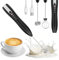 Espumador de Leche Electrico, USB Recargable Batidor de leche, 3 Velocidades ajustable Vaporizador de leche, Batidora de Varillas para Capuchino, Café, latte (Negro)