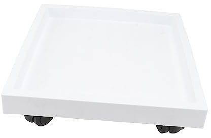 BESPORTBLE Beweglicher Blumentopf-untersetzer Mit Universalrollen Quadratische Pflanztopf-Basis Aus Gehärtetem Wasserdichter Blumenuntersetzer Für Drinnen Und Draußen Praktische Pflanzkübel