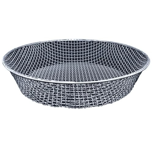 Jordfilter Rund stor sikt för galvaniserad järn jord trädgårdssand siktar hushåll industriella Siktersättningsverktyg trädgårdsjord sil(43cm-5mm)