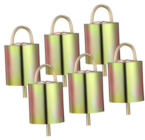 Sosoport 6stücke Kuhglocken Metallglocken Viehglocken Pferd Schaf Bauernhofglocken Antiverlustglocke Für Haustiere Vintageviehglocken Kupferglocken
