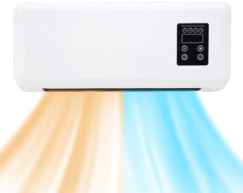 Nybhyjka Ventilador eléctrico Split Y Calefacción,Unidad Combinada Portátil de Calefacción y Refrigeración - Bomba de Calor Sin Conductos ni Ventana con Montaje en Pared para Interiores, Tiendas de
