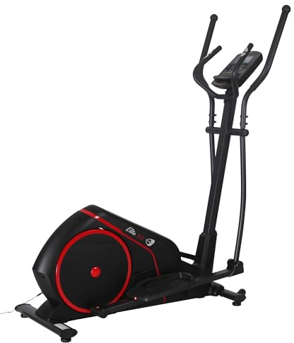 ELITE 502 Ellittica da casa - Resistenza da 16 Livelli, Volano da 10 kg, Display con 6 Programmi di Allenamento - Body Fat, HRC Target - Ciclo Ellittica -Eliptical Trainer