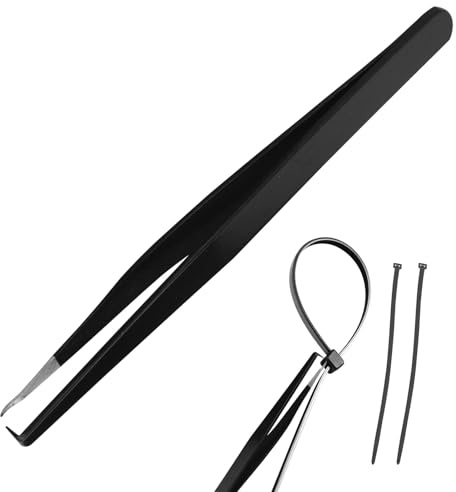 BOXOB Kabelbinder Öffner-Werkzeug, Schwarzer Kabelbinderschneider aus Edelstahl Wiederverwendbares Kabelbinder-Entferner-Werkzeug für Nylon- Oder Kunststoff-Reißverschlussbänder