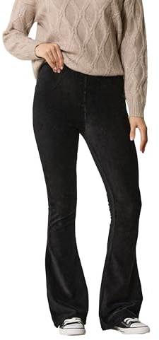 Long Tall Sally - LTS Tall Cord Flared Leggings - Women's Black