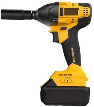 NGTFDCP Power Impact Wrench， Cordless Brushless Impact Wrench High Torque Electric Power Tool for Scaffold Work Woodworking and Car Repair,for Car Home