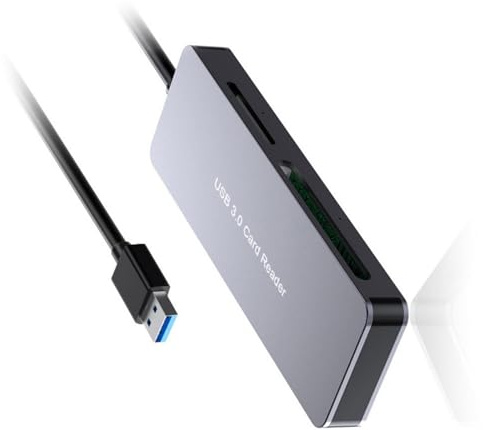 MZRAN Adaptador de lector de tarjetas flash para dispositivos de teléfono con transferencia de datos de alta velocidad, soporta múltiples lectores portátiles