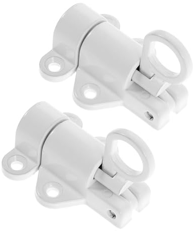 Hoement Serratura a Molla in Lega di Alluminio 2 Pezzi Chiavistello a Chiusura Automatica per Porte Soffitta e Armadietti Chiavistello Elastico Resistente per Porte Scorrevoli e