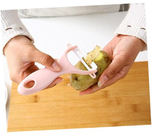 ULTECHNOVO Pelador Multifuncional de Verduras y Frutas 8 Piezas 4 Unidades Azul Nórdico y 4 Rosa Nórdico Herramienta para Pelar Patatas y Pepinos Rallador de Cocina y Ergonómico