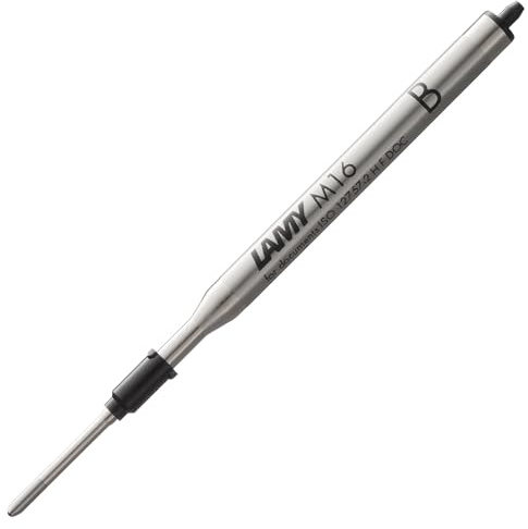 LAMY M 16 stift 801 – kulspetspenna av metall i färgen svart – linjebredd B