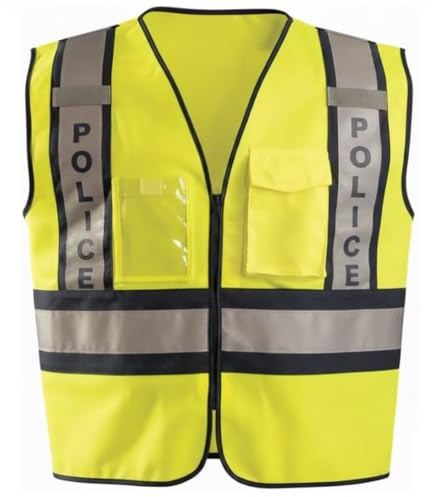 OccuNomix Premium Solid Public Safety Vest - High Visibility, Adjustable Fit, XL/2X-Large, Yellow, LUX-PSP-YX/2XL