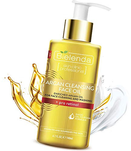 BIELENDA ARGAN CLEANSING FACE OIL Soin Anti-rides & Anti-âge / Soin Démaquillant & Nettoyant Visage à L'huile d'argan Avec Pro-Rétinol