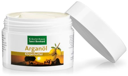 Sanct Bernhard Arganöl-Körperbutter mit Sheabutter, Argannuss, Jojobanuss, Kukuinuss 200 ml