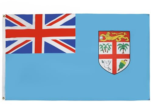 AZ FLAG - Drapeau Fidji - 150x90 cm - Polyester léger - Drapeau Fidjien Avec Oeillets Métalliques Intégrés - 80g