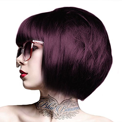 Crazy Color Aubergine Semi-Permanent Hair Dye. Highly Pigmented Deep Wine/Plum Conditioning & Oil Nourishing Vegan Formula | No Bleach or Ammonia | 100ml