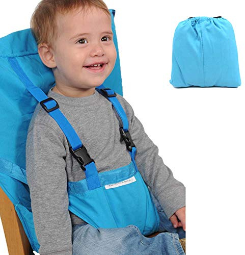 Reise-Hochstuhl-Sitzbezüge für Baby, mobil und sicher, verstellbar, abnehmbar und waschbar, Fütterungs-Sicherheitsgurt, Sitz, Babygeschirrgurt