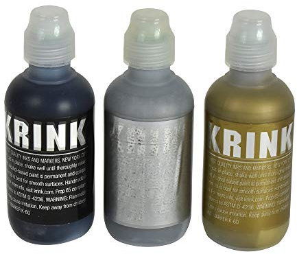 Krink K-60 Marcadores de pintura, juego de 3 metálicos (K60-3pkMetallic)