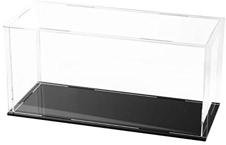 Self-Assembly Acrylic Display Case,Deluxe Dustproof Showcase,Cube Countertop Box for Pop Figures Collectibles Toys,Need Remove The Protective Film (10x4x5.7 inch; 25x10x14.5cm)