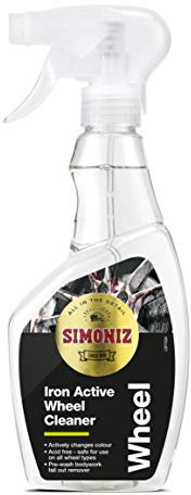 Simoniz Iron Active Car Wheel Cleaner Spray, Fast-Acting Tyre Cleaner To Remove Baked On Brake Dust, Essential Car-Cleaning Products, Colour Changing Alloy Wheel Cleaner For All Wheel Types, 500ml