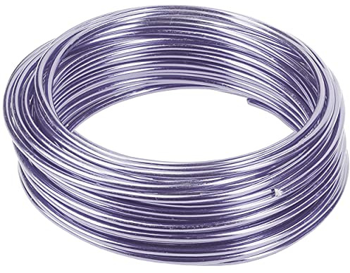 mumbi 10m Basteldraht 3mm, Schmuckdraht Aludraht Dekodraht Aluminiumdraht rostfreier Draht in Flieder